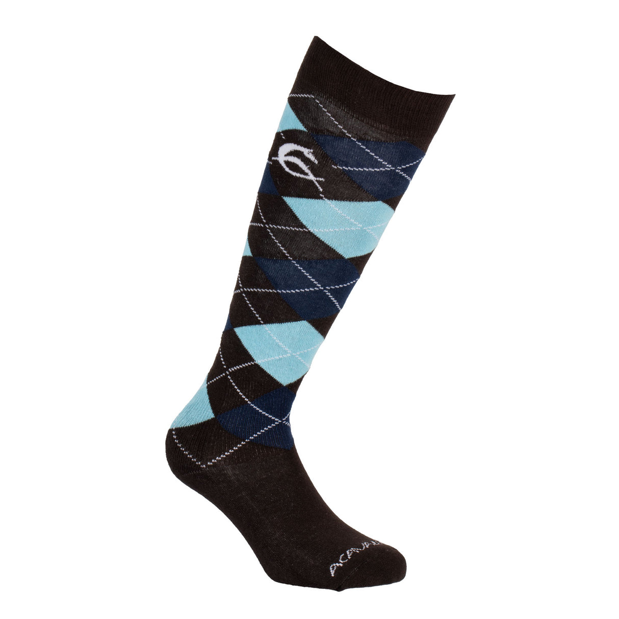 DARK BROWN W/BLUE & LIGHT BLUE DIAMOND