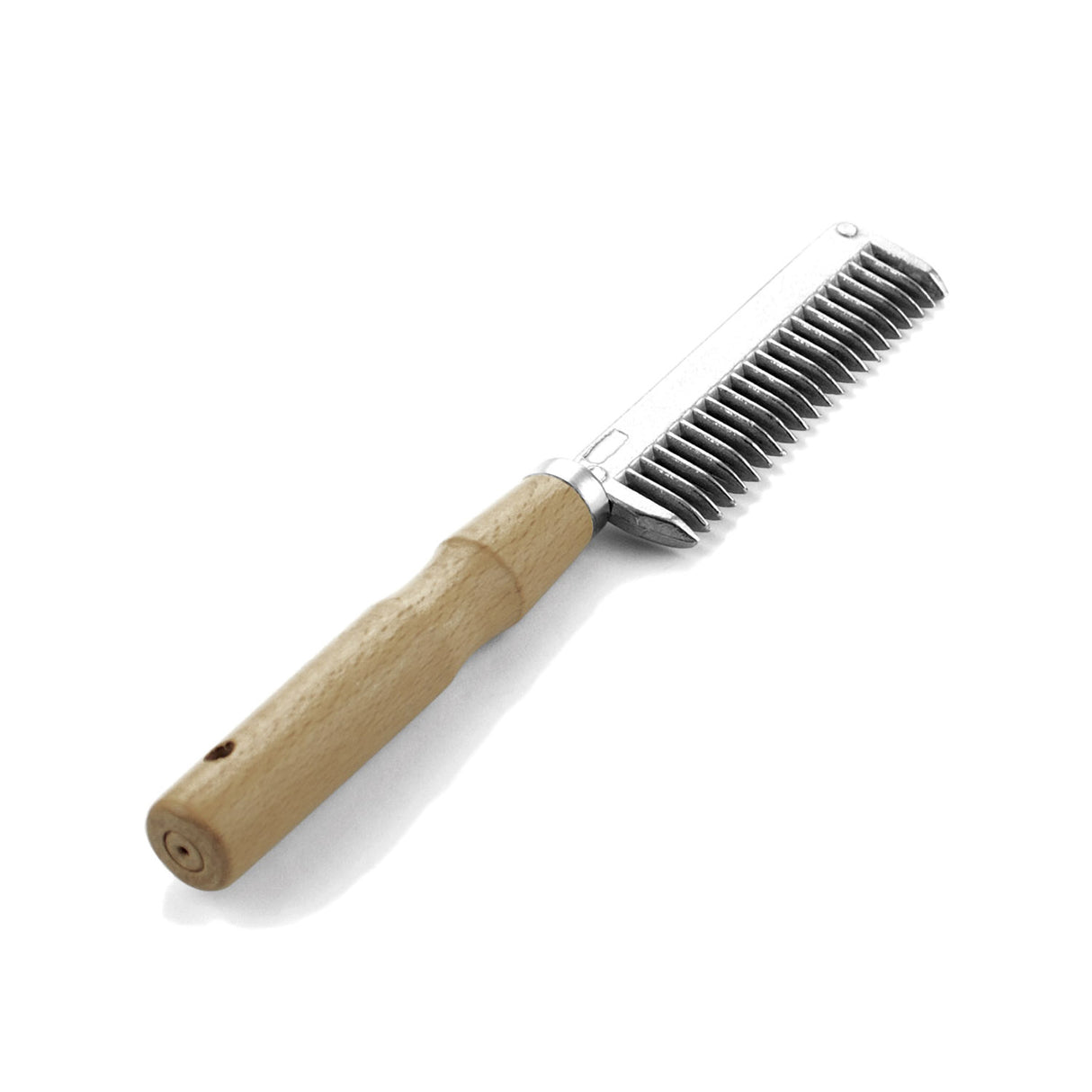 PETTINE ALLUMINIO MANICO LEGNO