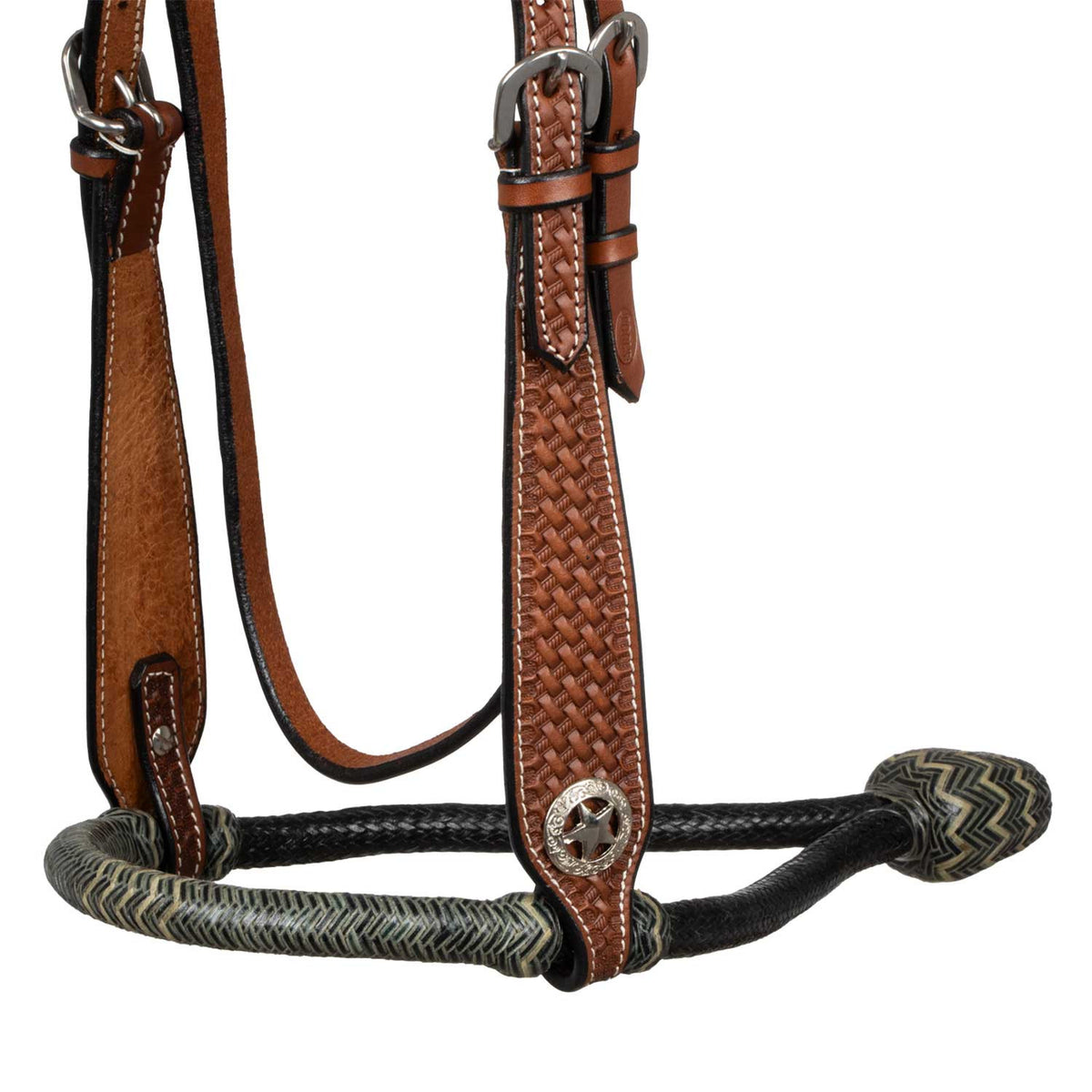 Bosal Set Pool's con Decorazioni Basket in Rawhide e Mecate