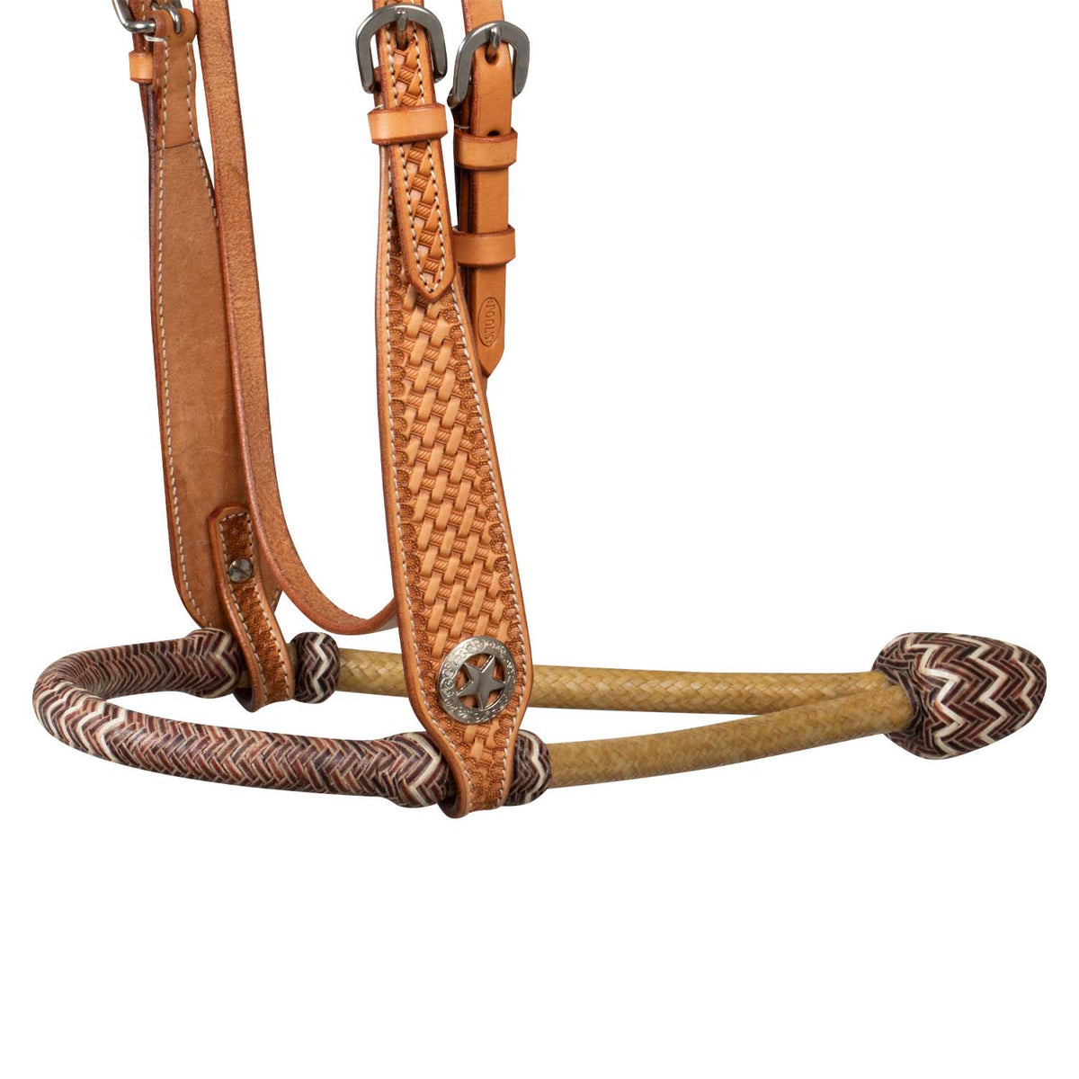 Bosal Set Pool's con Decorazioni Basket in Rawhide e Mecate