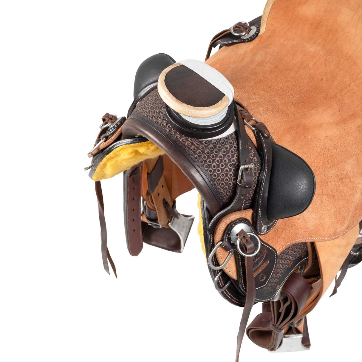 Sella Western Wade Dusty Pool's – Dark Brown/Natural con Sottopancia e Paracoltello