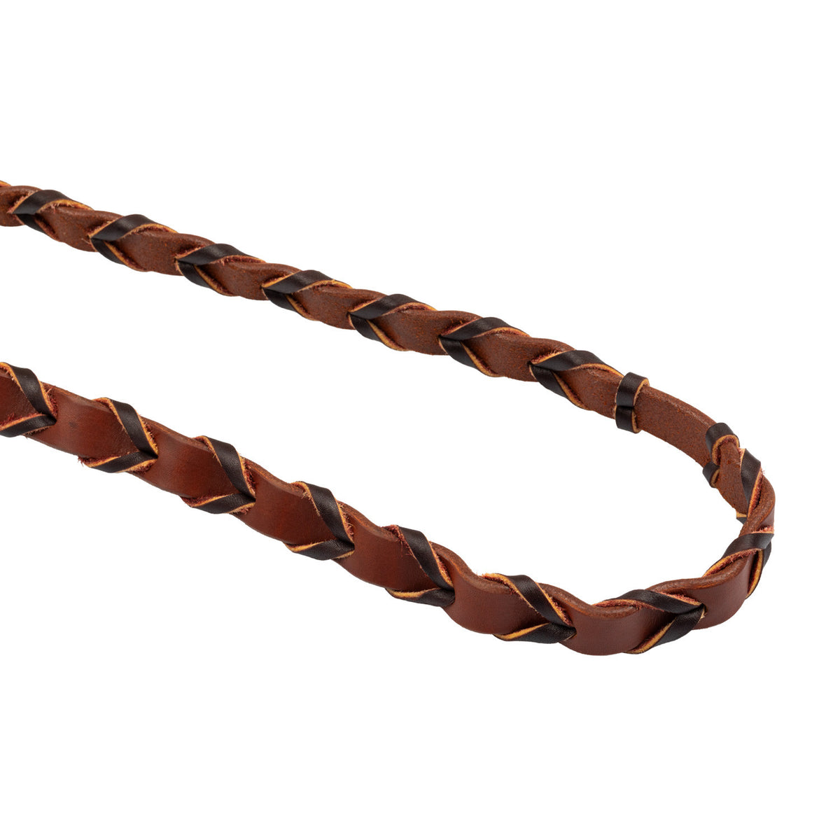 Redini western bilanciate in cuoio ingrassato intrecciato 2,2 m