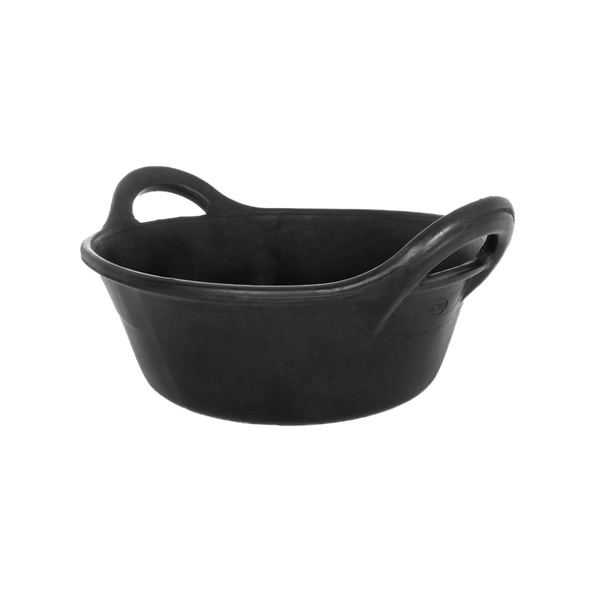 MANGIATOIA TONDA DA TERRA CON MANICI 20 LITRI
