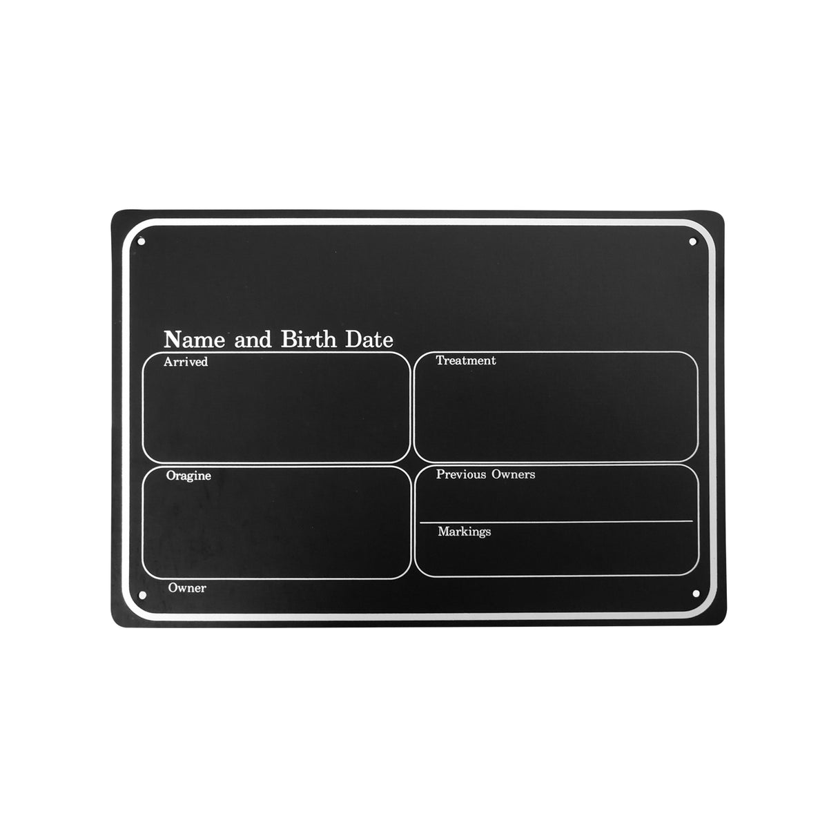 TARGA BOX PLASTICA NERA