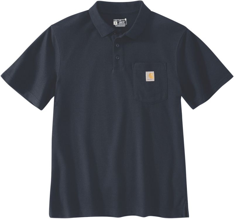Carhartt Loose Fit Short-Sleeve Pocket Polo blu scuro