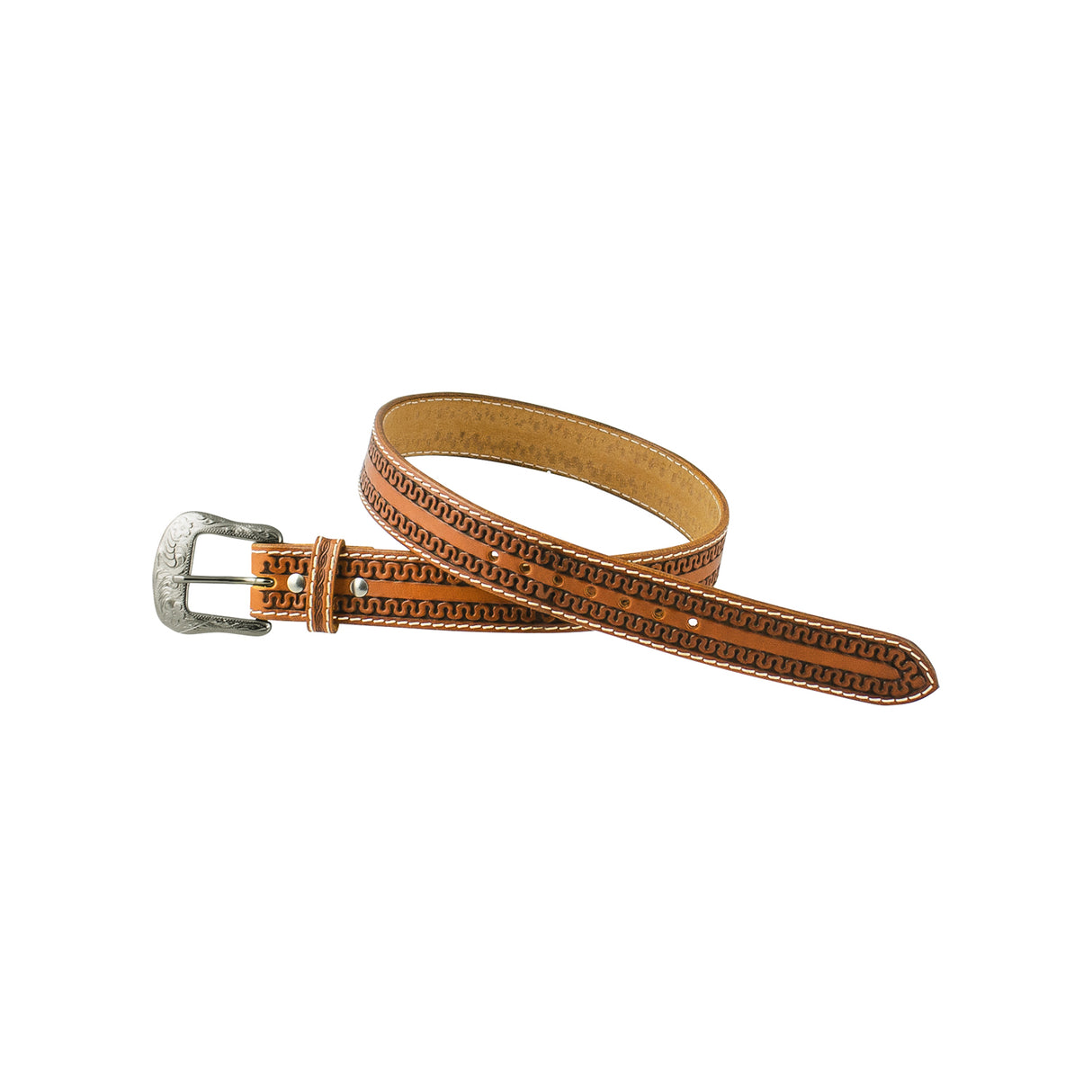 CINTURA WESTERN IN CUOIO CON LAVORAZIONE SNAKE