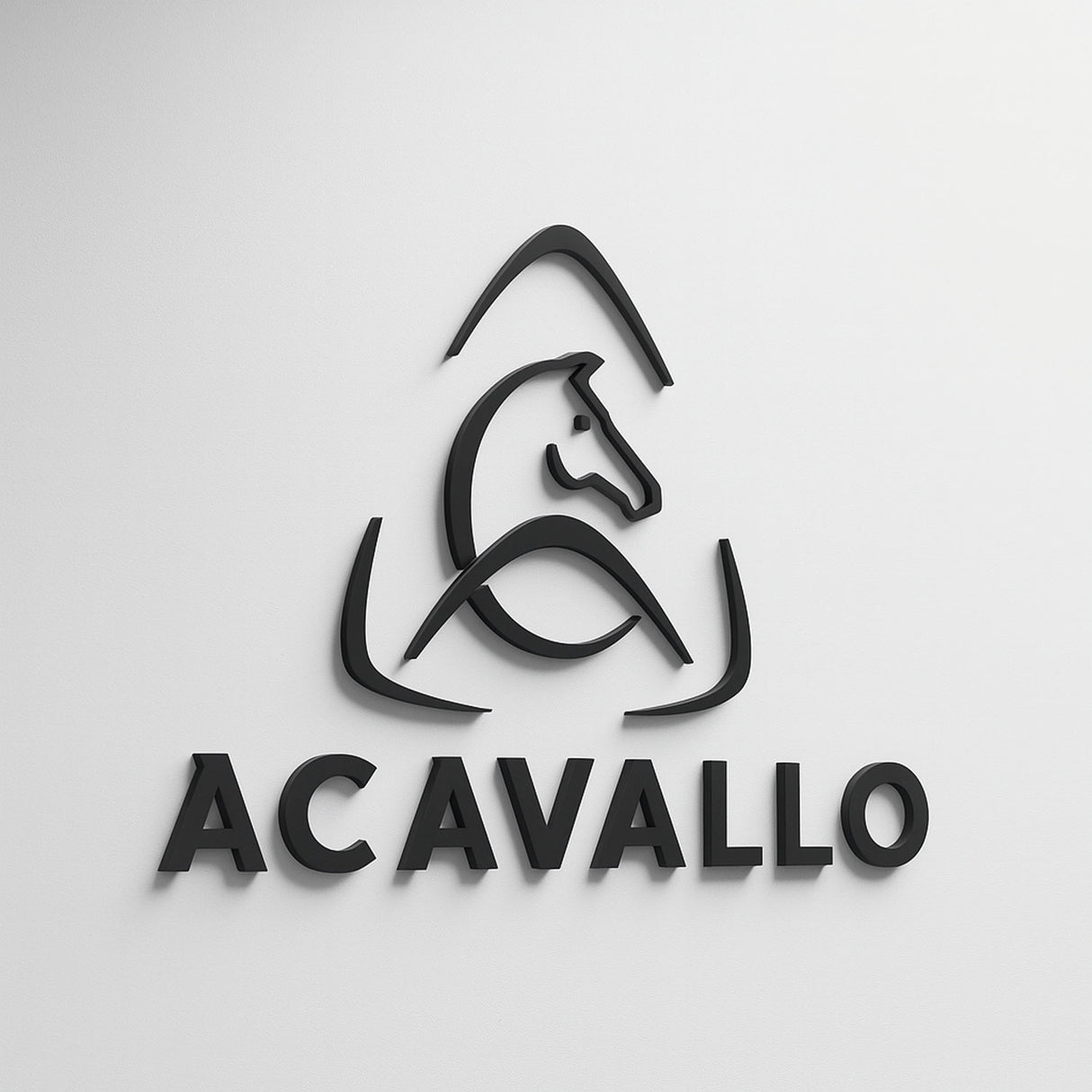 LOGO CONTRATTO ACAVALLO PRESPAZIATO DA MURO h 35cm