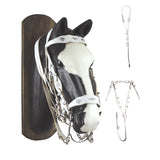 Briglia portoghese bianca con pettorale e sottocoda