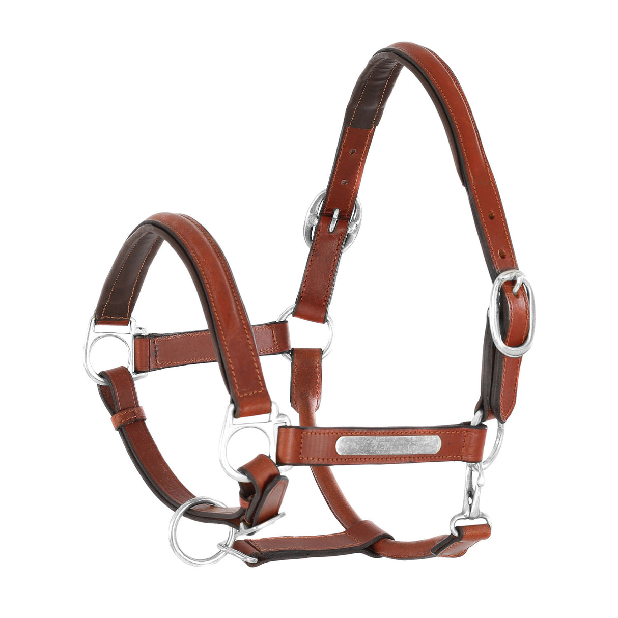 CAVEZZA CUOIO DOPPIATO FIBBIE OTTONE