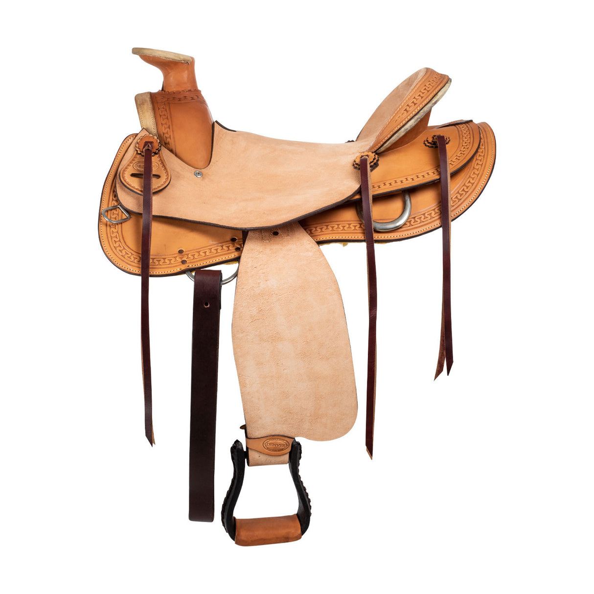 Sella Western Denver Wade Waffle | Pelle Rovesciata Waffle Border