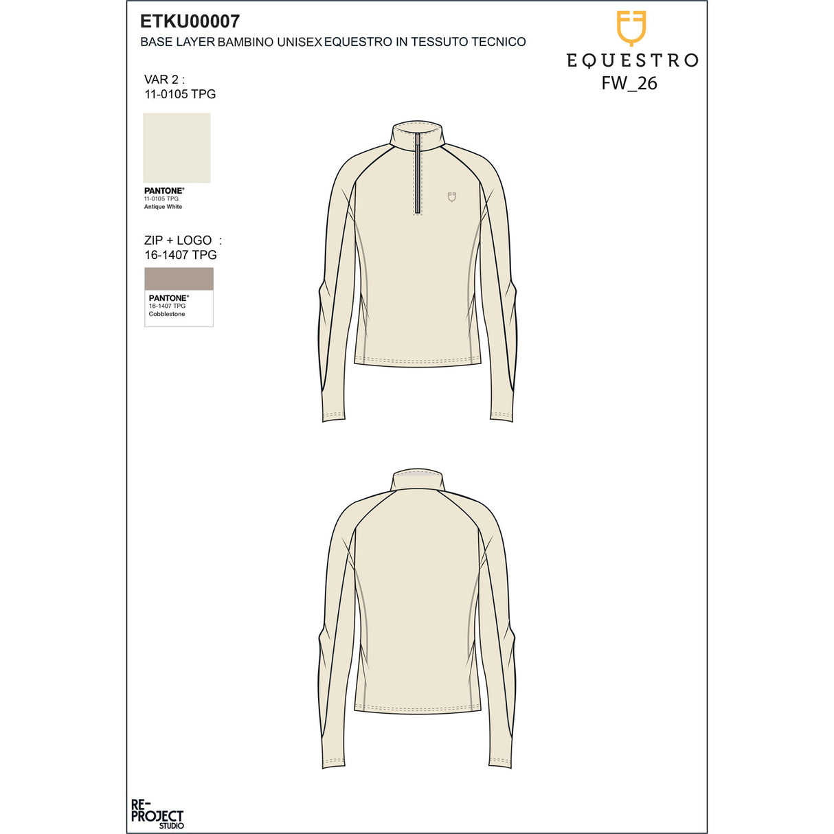 ANTIQUE WHITE (11-0105)/COBBLESTONE (16-1407)