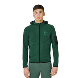 Felpa uomo Equestro in pile con cappuccio e zip