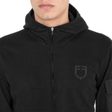 Felpa uomo Equestro in pile con cappuccio e zip