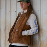 Carhartt Sherpa Lined Mock Neck Gilet donna di Carhartt