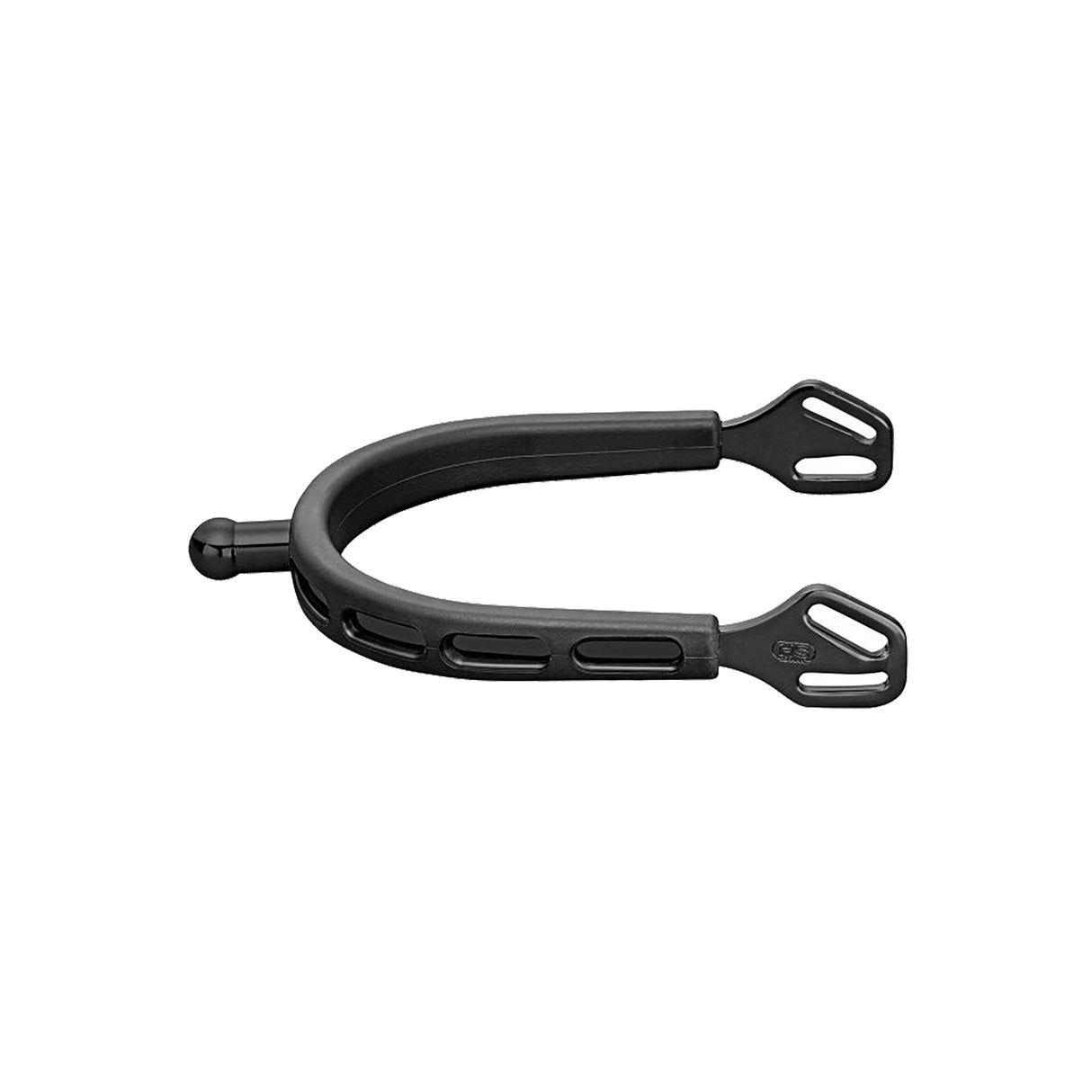 ULTRA fit EXTRA GRIP spurs "Black Series" with Balkenhol fastening - Stainless steel anthracite, 20 mm ball-shaped