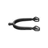 ULTRA fit EXTRA GRIP spurs "Black Series" with Balkenhol fastening - Stainless steel anthracite, 20 mm ball-shaped