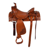 Sella Western da Lavoro McBryan Wpro – Chestnut con Flower Tooling