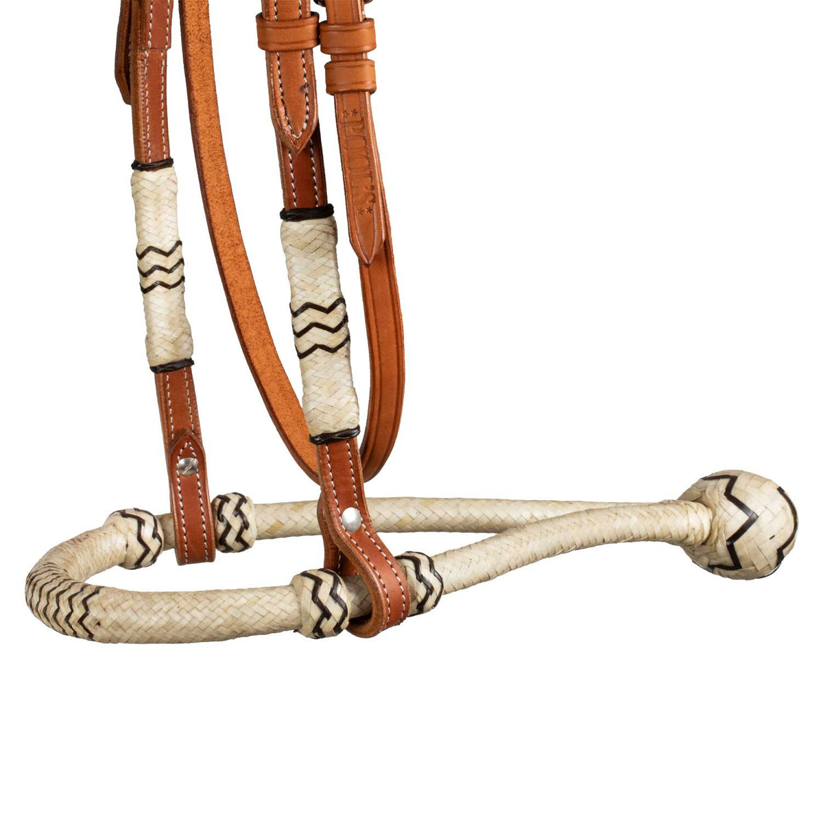 Bosal Pool's in Rawhide Intrecciato a Mano con Redini Mecate in Crine