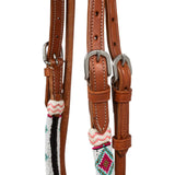 Bosal Pool's in Cuoio con Perline Colorate e Redini Mecate in Cotone