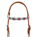 Bosal Pool's in Cuoio con Perline Colorate e Redini Mecate in Cotone