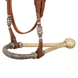 Bosal Set Pool's in Rawhide con Decorazioni Intrecciate e Mecate in Cotone