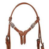 Bosal Set Pool's in Rawhide con Decorazioni Intrecciate e Mecate in Cotone
