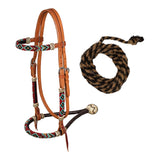 BOSAL SET CON PERLE BORDO' E REDINI MECATE IN CRINE