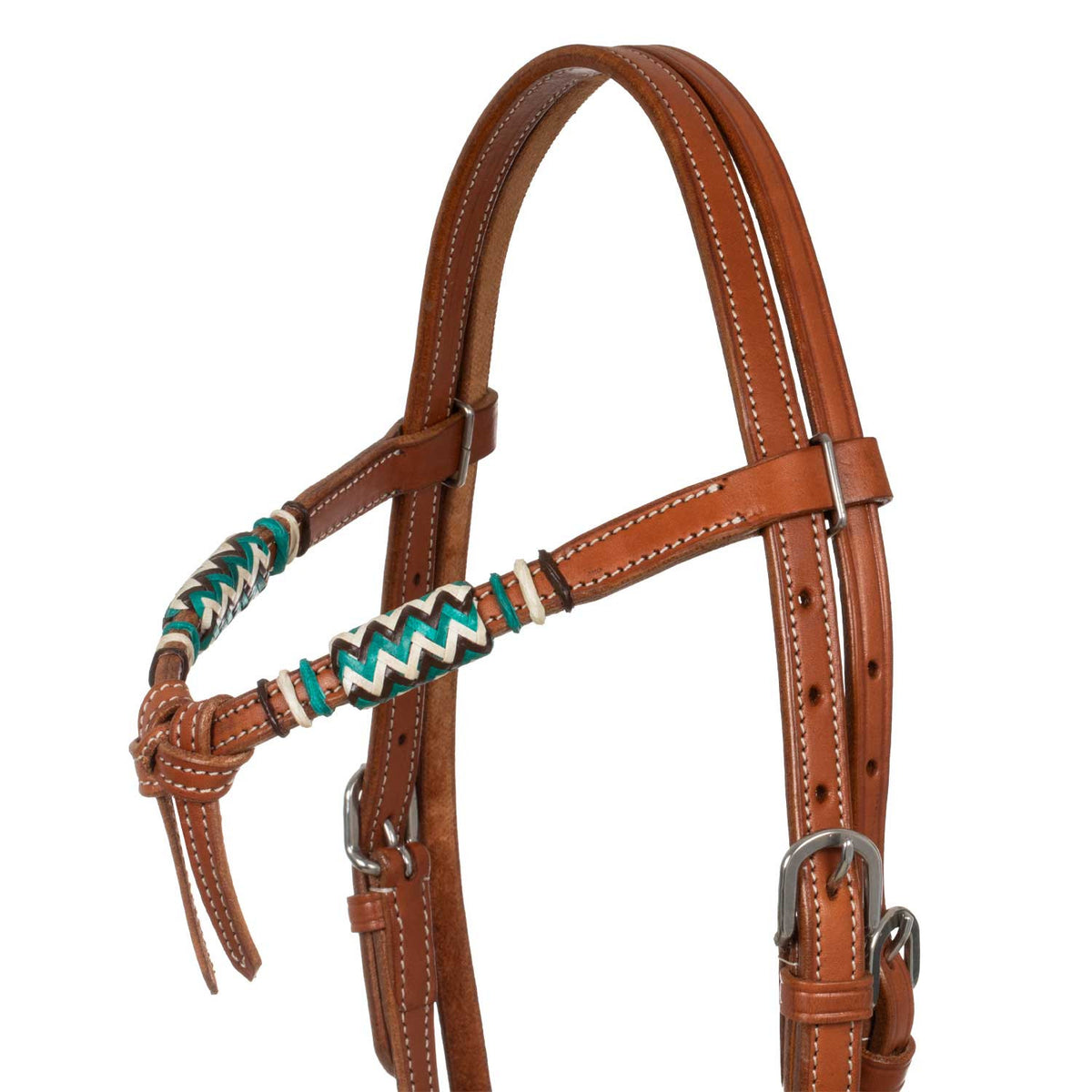 Bosal Pool's in Cuoio con Decorazioni Intrecciate e Redini Mecate in Cotone