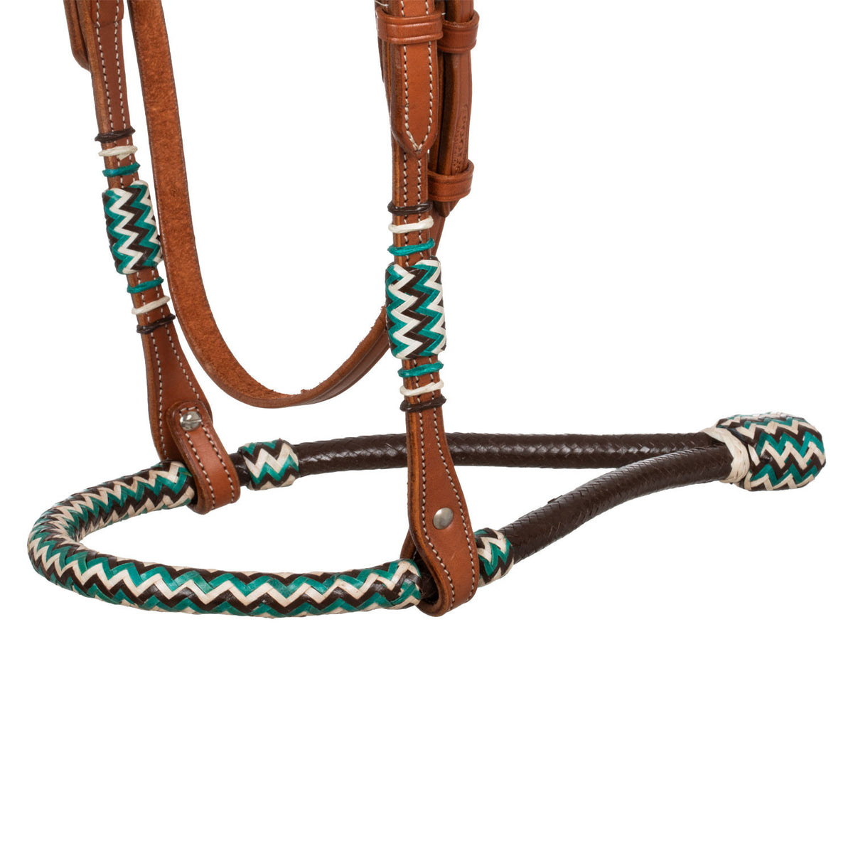 Bosal Pool's in Cuoio con Decorazioni Intrecciate e Redini Mecate in Cotone