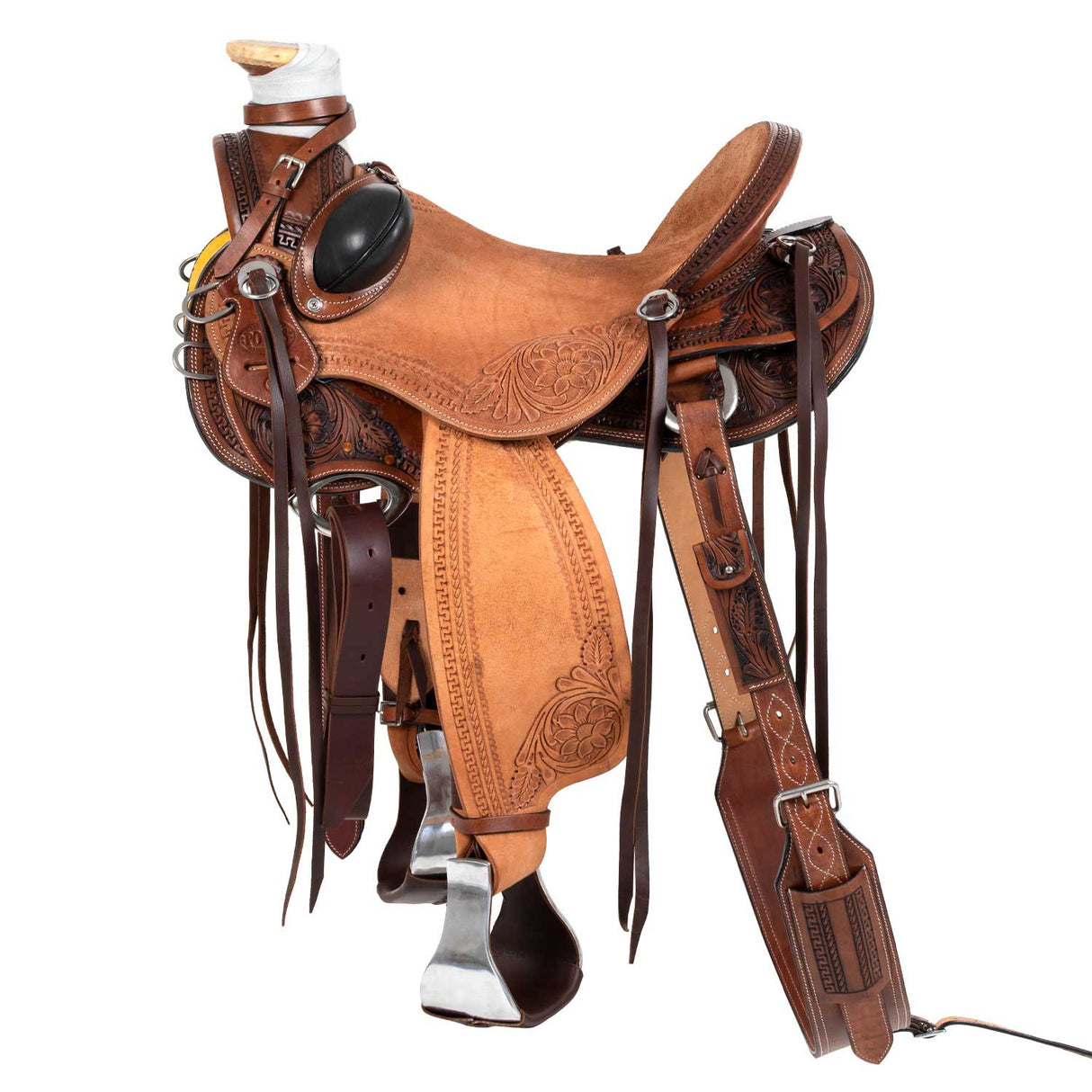 Sella Western Wade Apache Pool's – Chestnut/Natural con Sottopancia e Paracoltello