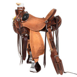 Sella Western Wade Apache Pool's – Chestnut/Natural con Sottopancia e Paracoltello
