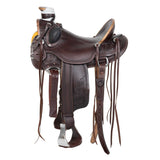 Sella Western Wade Ranch Pool's – Flower Tooling Dark Brown