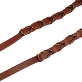 Redini western bilanciate in cuoio ingrassato intrecciato 2,2 m