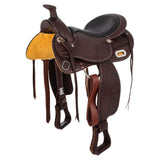 Western saddle stainless steel fitting grain leather flower stamp 2815