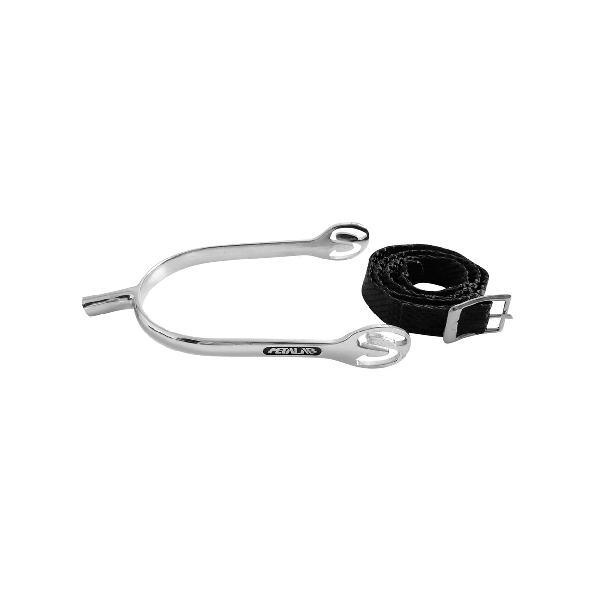 SPERONI CROMATI A TRONCHETTO METALAB C/LACCIOLINI NYLON