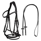 TESTIERA DRESSAGE MODELLO HEMELITE CON REDINI IN GOMMA