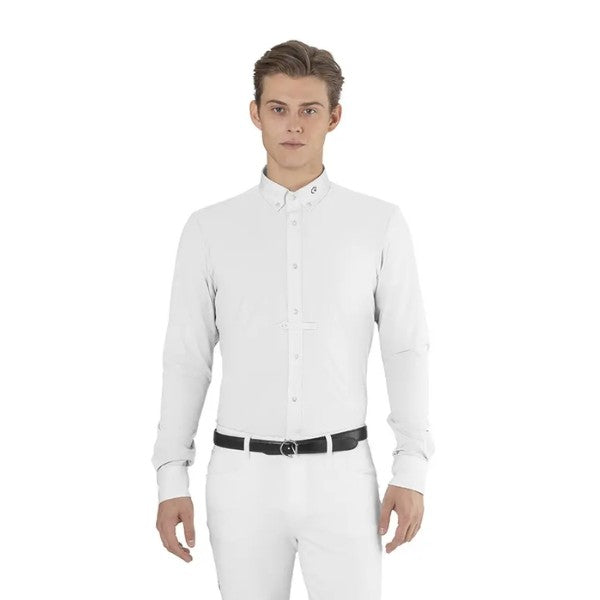 EGO7 Camicia Competizione Polo ML Uomo | Button-Down Anti-Odore