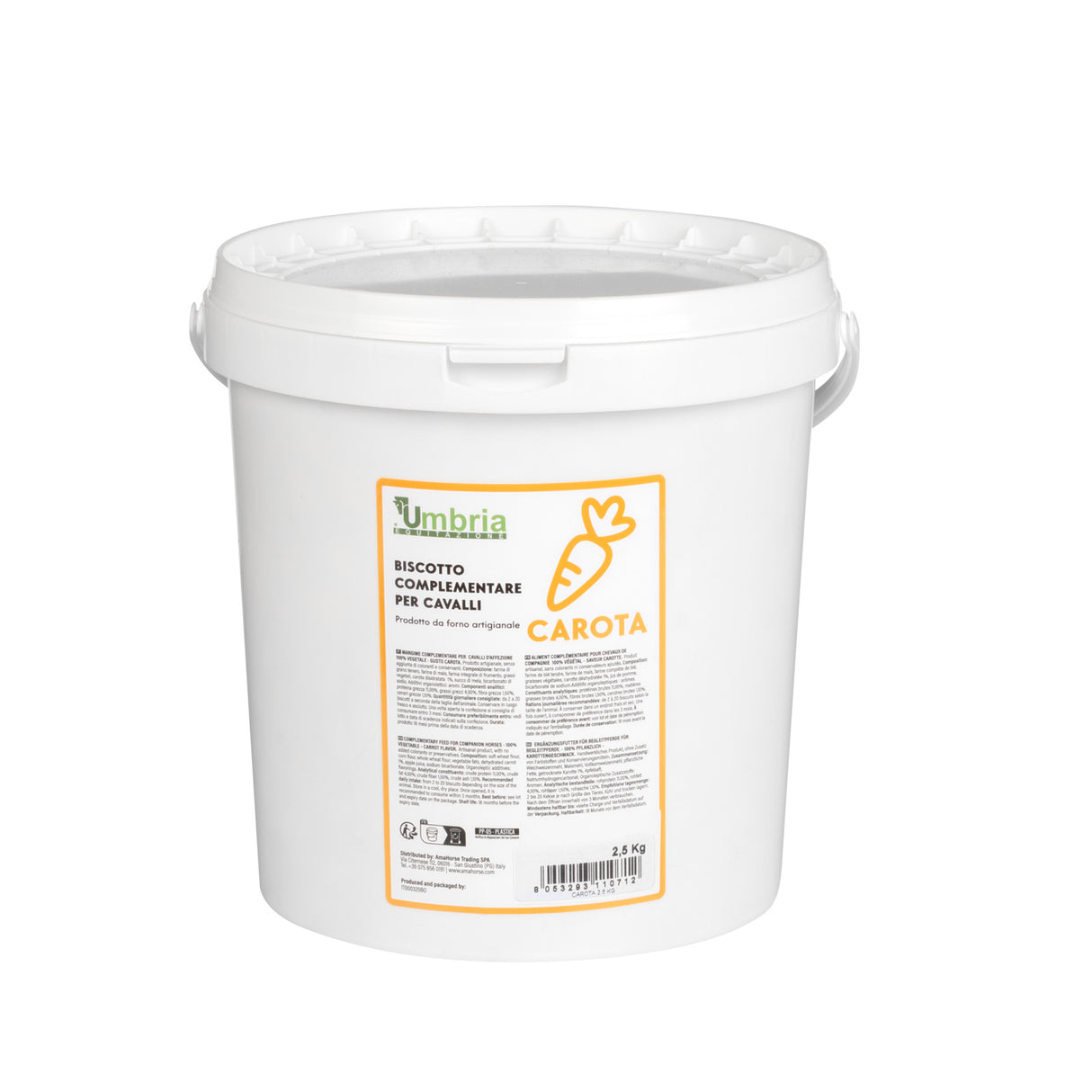 BISCOTTO VEGETALE PER CAVALLI GUSTO CAROTA (2,5 Kg.)
