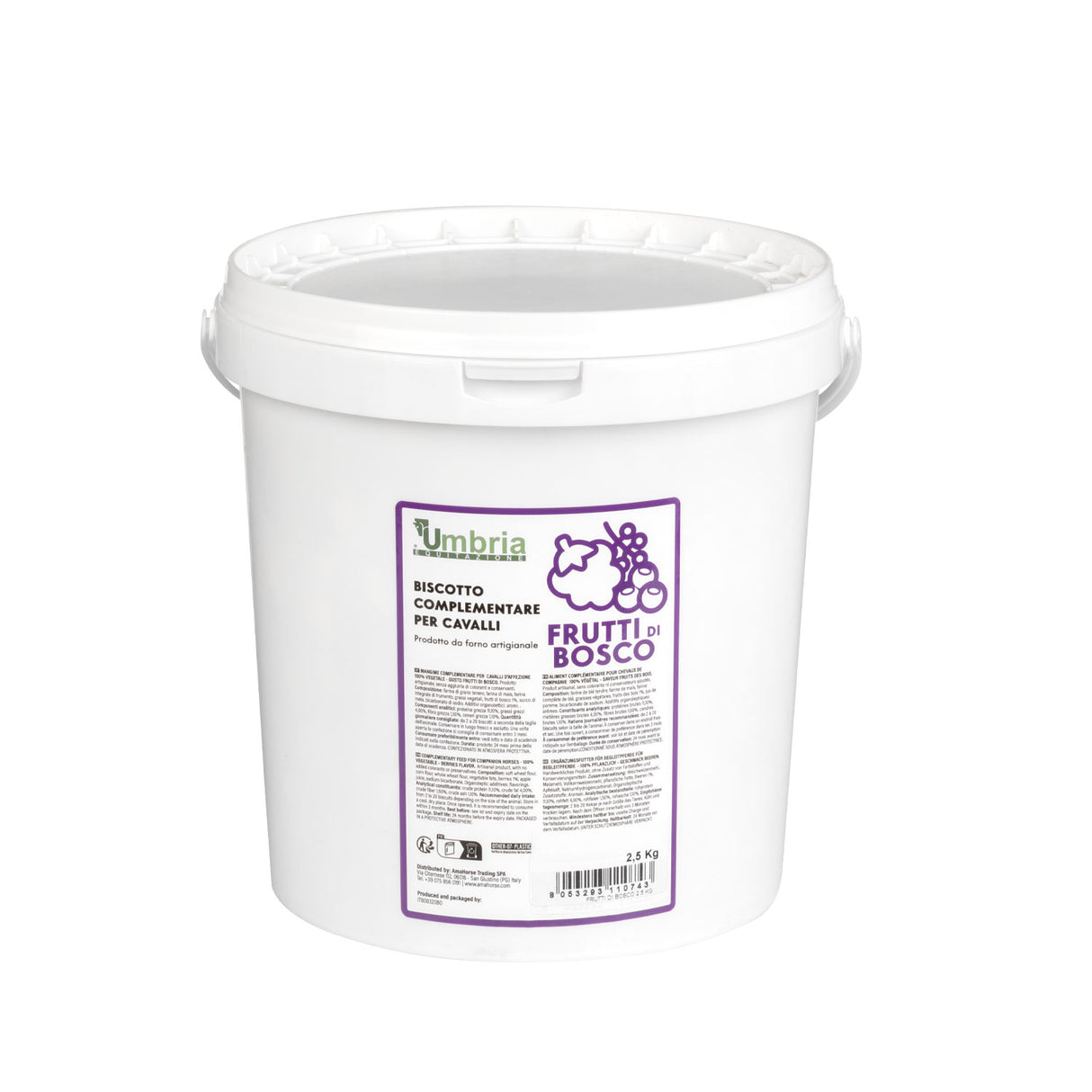 BISCOTTO VEGETALE PER CAVALLI GUSTO FRUTTI DI BOSCO (2,5 kg)