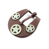 FIBBIA TESTIERA WESTERN BRUNITA "STARS"