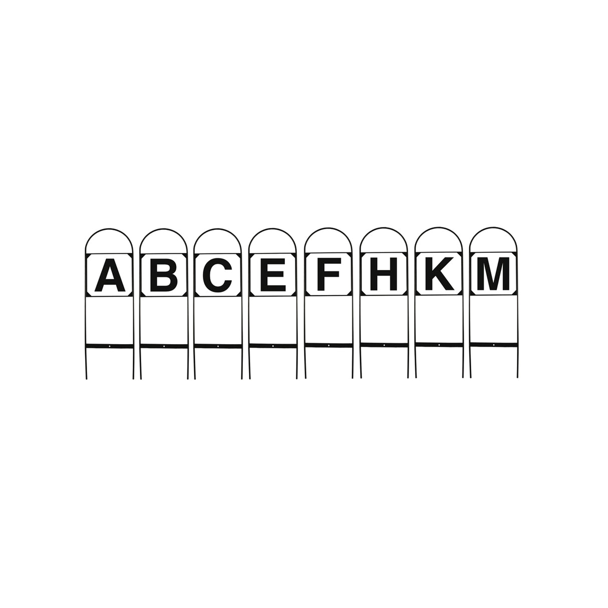 LETTERE DRESSAGE IN FERRO SET 8 PZ