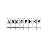 LETTERE DRESSAGE IN FERRO SET 8 PZ