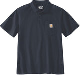 Carhartt Loose Fit Short-Sleeve Pocket Polo blu scuro