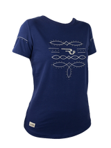 T-shirt Ranch Girls con strass ´WILMA` blu navy