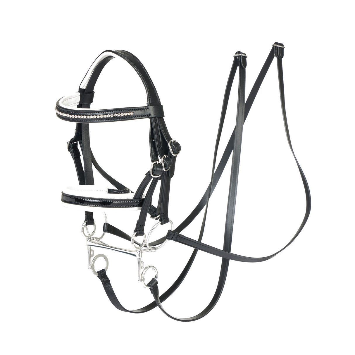 Hobby horse double bridle black