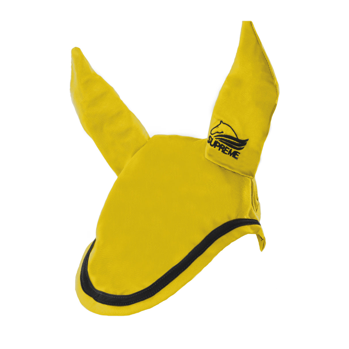 Cuffietta pony in cotone con bordatura a contrasto