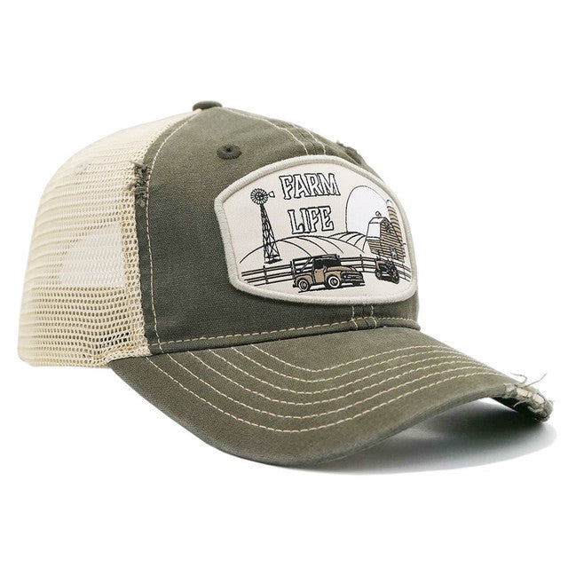 Blue "Farm Life" Trucker Cappellino americano
