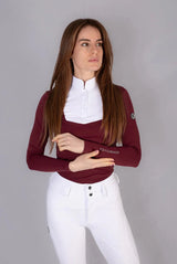 POLO DA CONCORSO SVEVA MANICA LUNGA BORDEAUX EQUUS.BRAND